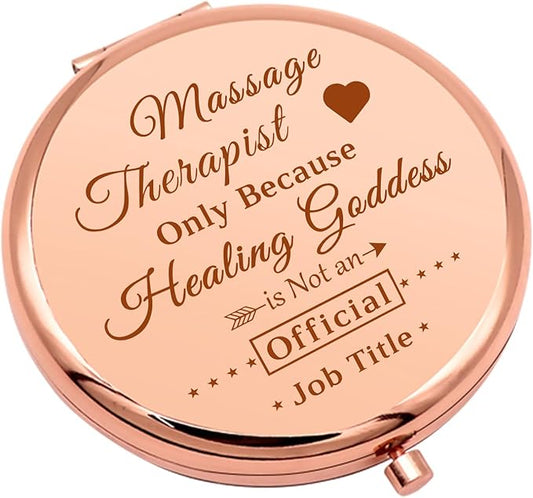 Therapist Gifts Massage Therapist Gifts for Women Compact Mirror for Message Therapy Thank You Gift Massage Therapist Appreciation Gift Folding Makeup Mirror Graduation Christmas Birthday