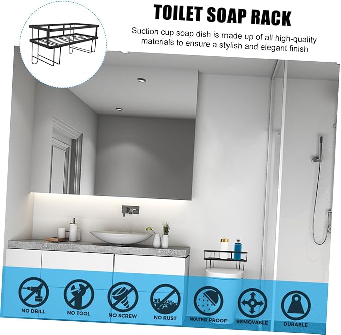 PRETYZOOM Over The Toilet Shelf Single-Tier Storage Rack Metal Storage Shelf for Bathroom