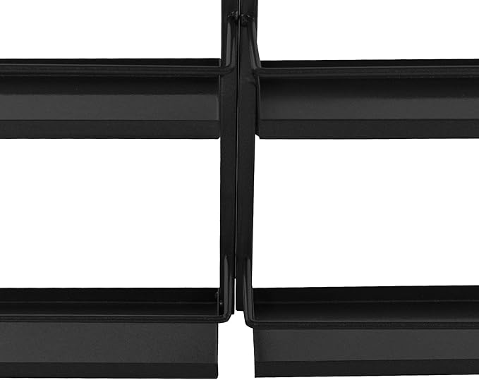 Wall-Mounted Nail Polish Storage Racks Metal Nail Polish Holder 5 Tiers Salon Wall Shelf Organizer Wall Shelf for Nails Salons, Beauty Shops, Stores (1 Middle Rack, 2 Side Racks, Black)