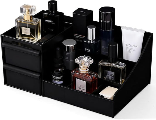 Cologne Organizer for Men,Cologne Stand,Nightstand Organizer,Cologne Shelf,Dresser Drawer Organizers,Organizador de Perfumes,Perfume Stand Organizer for Bedroom,Black