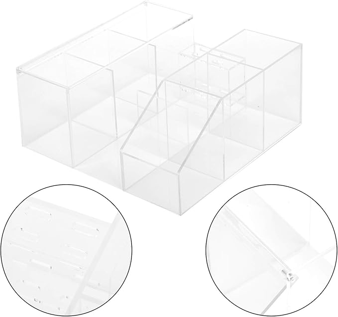 ZJchao eyelash beauty organizer,Eyelash Beauty Vanity Makeup Organizer Acrylic Eyelash Grafting Tool Storage Box Beauty Tool Display Rack Lipstick Organizer Cosmetic Cases for Home Eyelash Salon