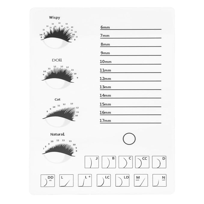 Beaupretty Eyelash Display Board Lash Extension Tray Grafting Tool for Beauty Salon and Home Use 8.26X5.78 Inch Eyelash Extension Holder Organizer