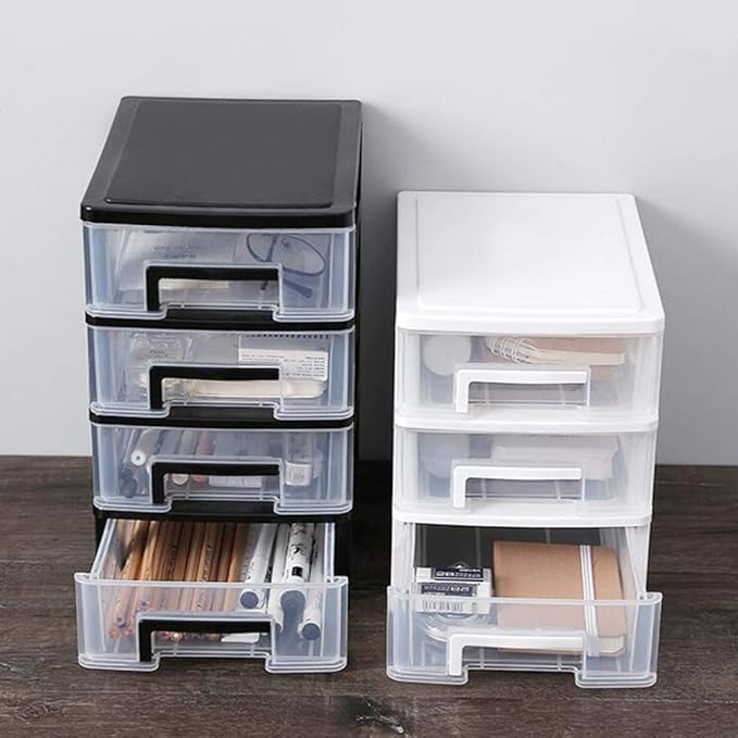 4 Layers drawer storage organizer drawers desktop plastic three craft Transparent Type Storage Box Plastic Mini