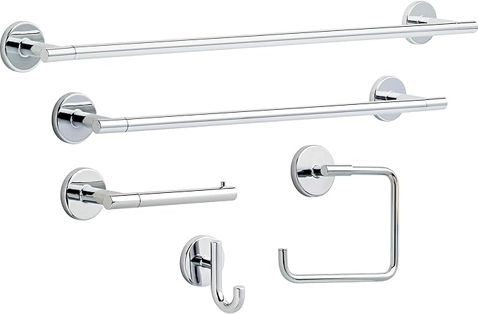 Delta 75918 Trinsic 18 in. Wall Mount Towel Bar Bath Hardware Accessory in Polished Chrome