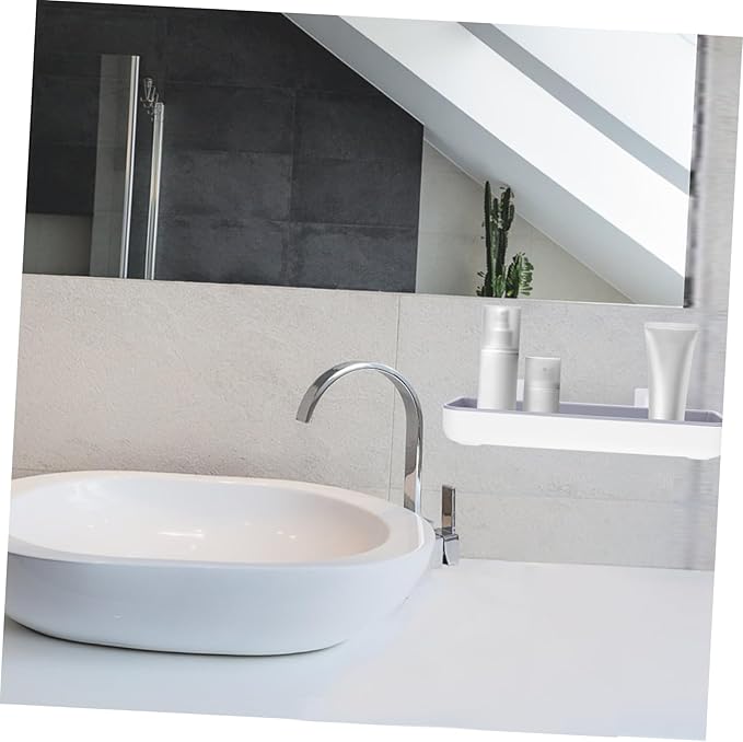 ULTECHNOVO Bathroom Storage Shelf Wall Mounted Over Toilet Shelf for Easy Organization Multi Use Bathroom Rack No Trace Adhesive