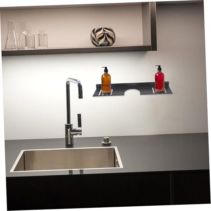 Over Sink Shelf Bathroom Organizer Damage No Drill Wall-Mounted Storage for Toiletries Versatile Style for Bathroom Sink Top Space-Saving Easy Access to Essentials