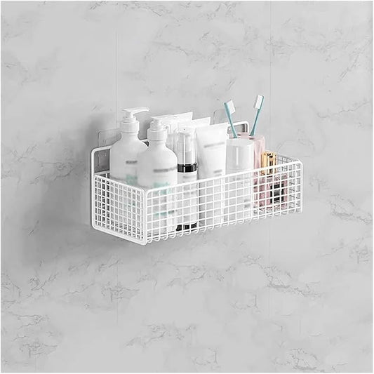Bathroom Shelf A Wall Mounted Storage Rack That Does Not Require Holes to be Punched in The Wall for The Toilet Washstand Bathroom Organizer(White,Small)