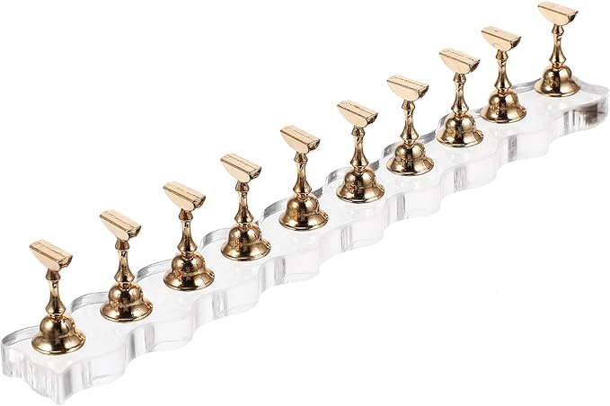 minkissy Extended Armor Holder 7.67 Inch Metal Nail Display Stand Nail Rack for Manicure Art Practice Press on Nails with Smooth Surface Durable Creative Holder Organizer