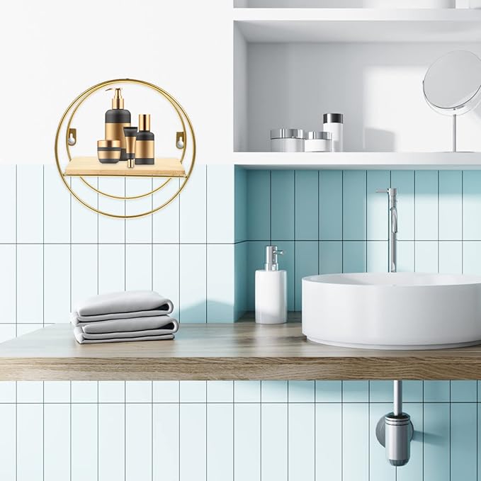 Cabilock Bathroom Shelves Over Toilet: Iron Storage Holder Rack for Cosmetics and Supplies