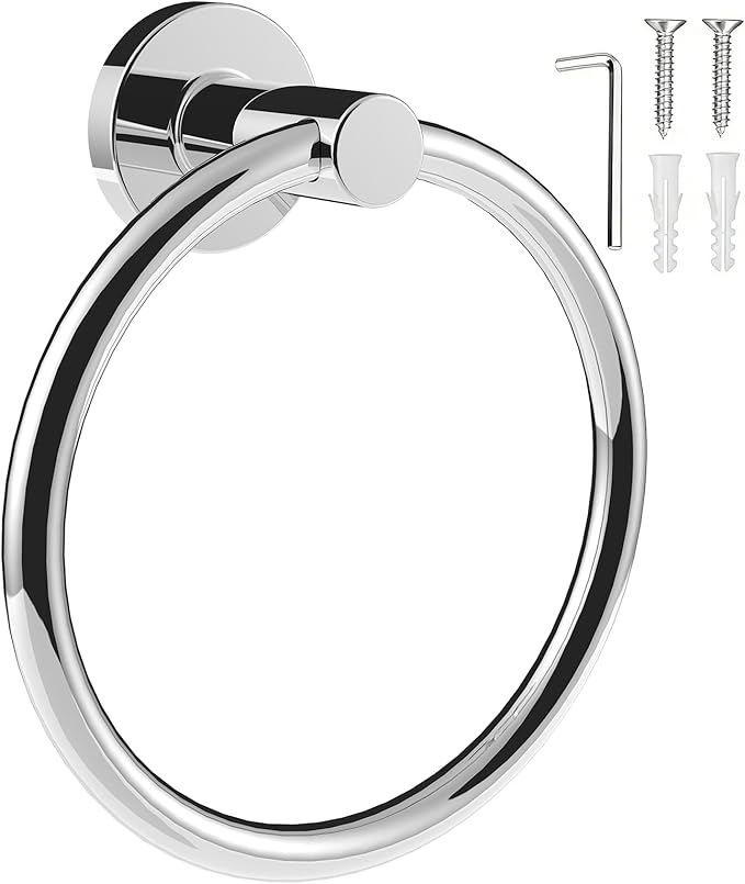 SetSail Towel Holder for Bathroom Wall Stainless Steel Hand Towel Ring Heavy Duty Towel Hanger for Bathroom, ?€?Mirror Silver