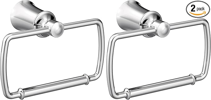 Moen YB2186CH Dartmoor Decorative Hand Towel Holder, 1 Count (Pack of 2), Chrome