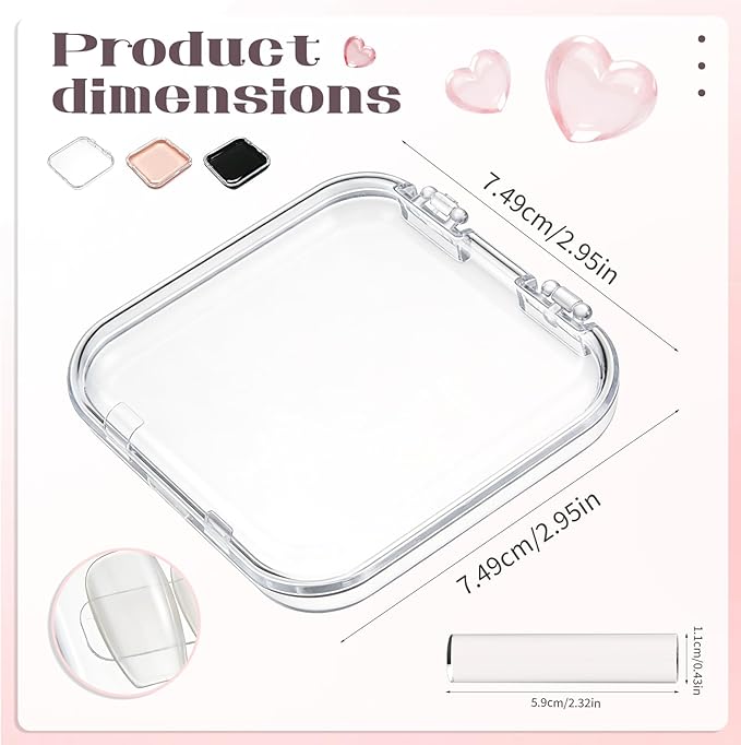 30pcs Press On Nail Packaging Box，Press On Nail Storage Box Set With 60pcs Of Double-Sided Adhesive Tape，Suitable For Nail Storage And Nail Art Display (Color mixing)