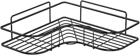 Bathroom Shelf Shampoo Storage Rack Holder Kitchen No Punching Triangle Accessories(Black)