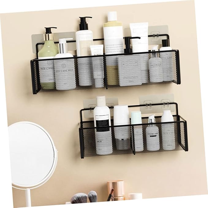 Holibanna 1set Door Organizer Wall Storage Rack Bathroom Shelves Toiletries Storage Rack Sturdy Shelf