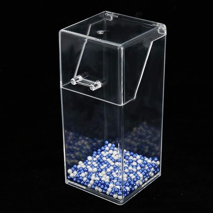 Brrnoo Acrylic Makeup Brush Holder with Lid, & Modern & Sleek, Transparent, Makeup Storage Box, Nail Brush Storage for DIY Nail Art & Salon
