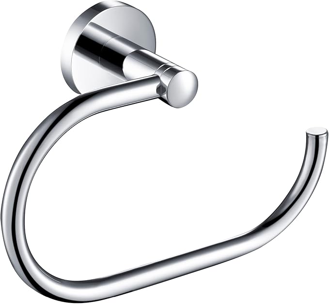 KRAUS Elie Bathroom Towel Ring, Chrome Finish, KEA-18825CH