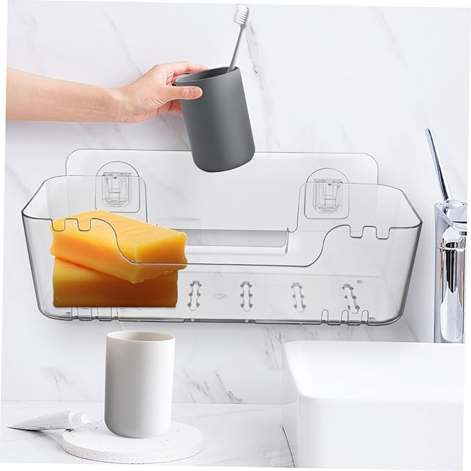 2pcs Floating Shelves for Bathroom No Drill Wall Mount Organizer for Bathroom Accessories Design for Easy Installation Minimalist Storage