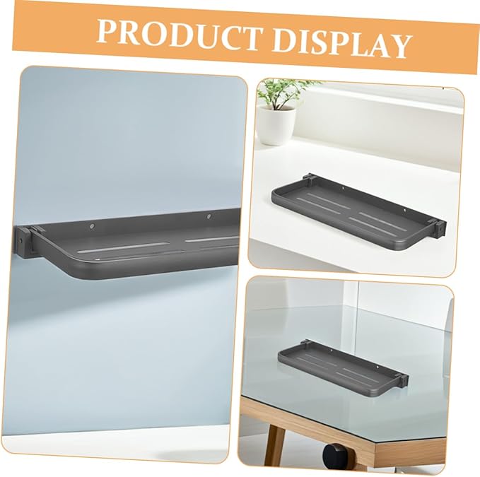 GLEAVI 2Pcs Foldable Wall Mounted Storage Rack No Drill Shelves for Bathroom Kitchen Laundry Room Stylish Easy Installation Versatile Folding Storage