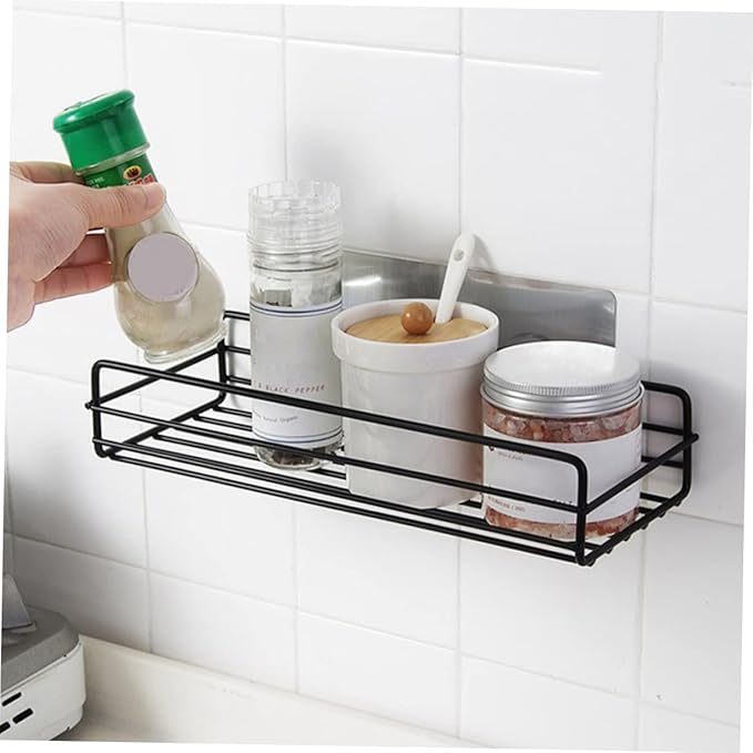 GLEAVI Wall-Mounted Storage Shelves Bathroom Storage Holders Iron Display Racks Small Bathroom Wall-Mounted Racks