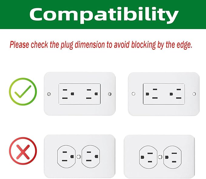 Wall Outlet Shelf,Bathroom Wall Shelves with Cord Storage,Smart Home Organizer,Wall Mount for Google Home,Homepod Mini,Echo DOT,Smartspeakers,Toothbrush (Decora-Horizontal)