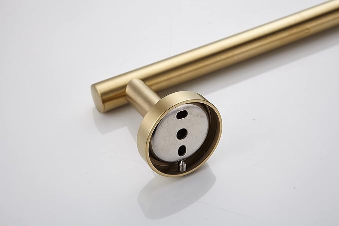TocTen Bath Towel Bar - Thicken SUS304 Stainless Steel Bathroom Towel Holder, Towel Rod for Bathroom Heavy Duty Wall Mounted Towel Rack Hanger (18IN, Brushed Gold)