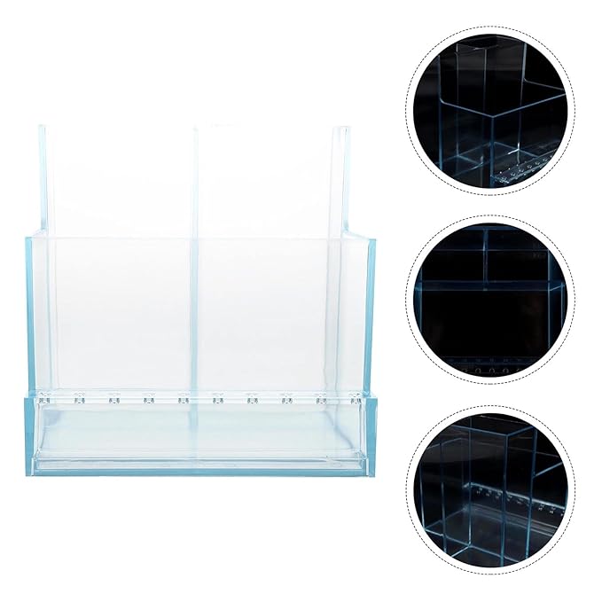 FOMIYES 1pc Polishes Grinding Stand Oils Makeup Holder Professional Head Container Nail Socket Women Bits Proof Clear Rack Supplies Salon Tools Bit Display Organizers Tool