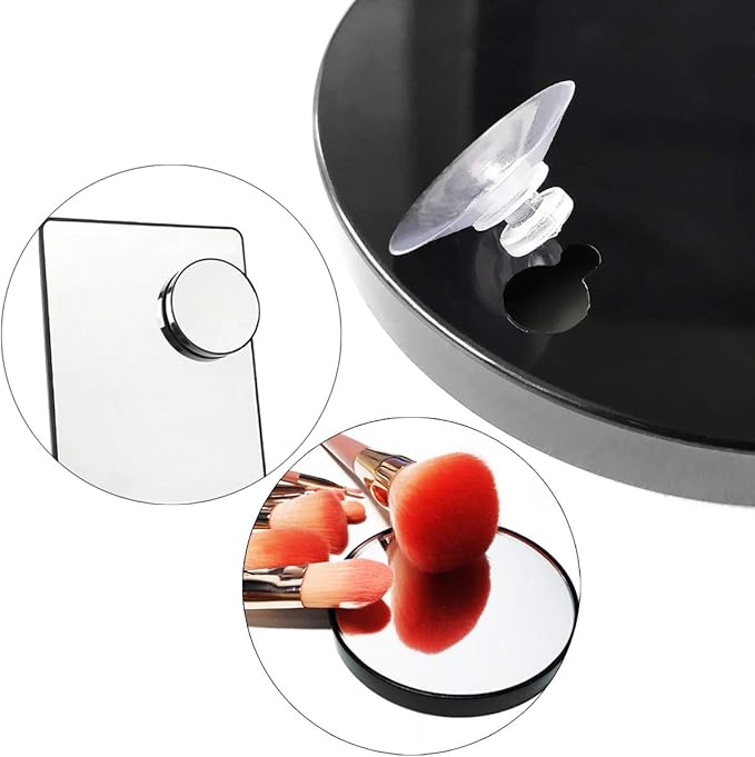 TTSAM 10X Magnifying Makeup Mirror, Round Mirror 2 Suction Cups Facial Makeup Cosmetic Absorption Shaving Home Makeup Travel Essential(Diameter 3.46 inches)