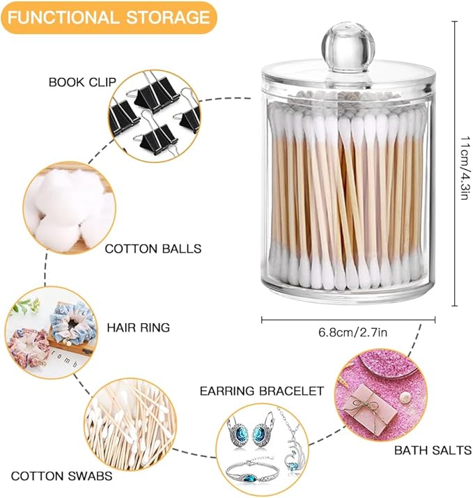 OTOSTAR Bathroom Accessory Set 8 Pcs Blue Bathroom Accessories Set Bathroom Set with Trash Can Soap Dispenser Toothbrush Holder Tumbler Soap Dish Toilet Brush Holder Qtip Holder (Blue)
