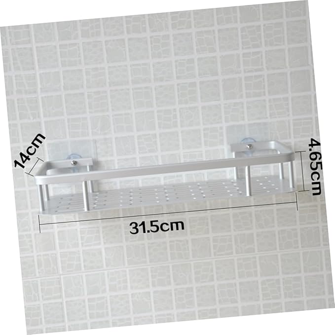 Cabilock Aluminum Bathroom Shelf with Disc Wall Mounted Storage Organizer for Kitchen and Bathroom Design Space Saving Easy to Clean