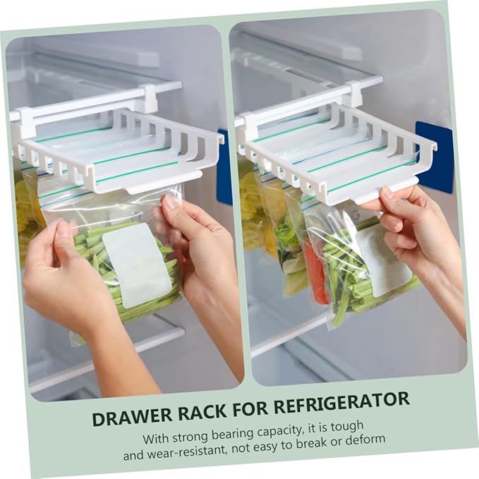 Glass Shelf for Bathroom ，Glass Aluminum，Adjustable Refrigerator Drawer Storage Rack Fridge Organizer Bins Easy Install