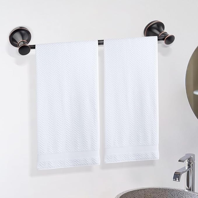 Adjustable Bronze 15 to 26Inch Bath Towel Bar Rack for Bathroom Towel Holder, Wall Mounted Rod Hanger Bathroom Hardware Accessories Hotel Style, Stainless Steel, Oil Rubbed Bronze