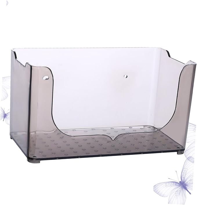 GLEAVI Transparent Bathroom Storage Box Wall Mounted Shelves for Bathroom Kitchen Organization Grey Capacity Unique Design for Shampoo Soap No Drilling Required Stylish