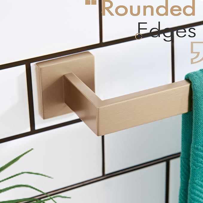 KOKOSIRI 32-Inch Towel Rack for Bathroom Kitchen Towel Rails Wall Mount SUS304 Stainless Steel Towels Holder, Champagne Bronze B4003CPG-L32