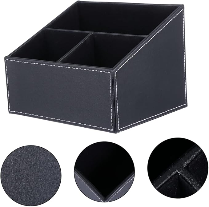 Uonlytech 1pc Creative Trapezoidal Storage Box for Desktop Practical Organizer for Remote Controls Mobile Phones and Office Supplies for Living Bedroom and Dressing Table