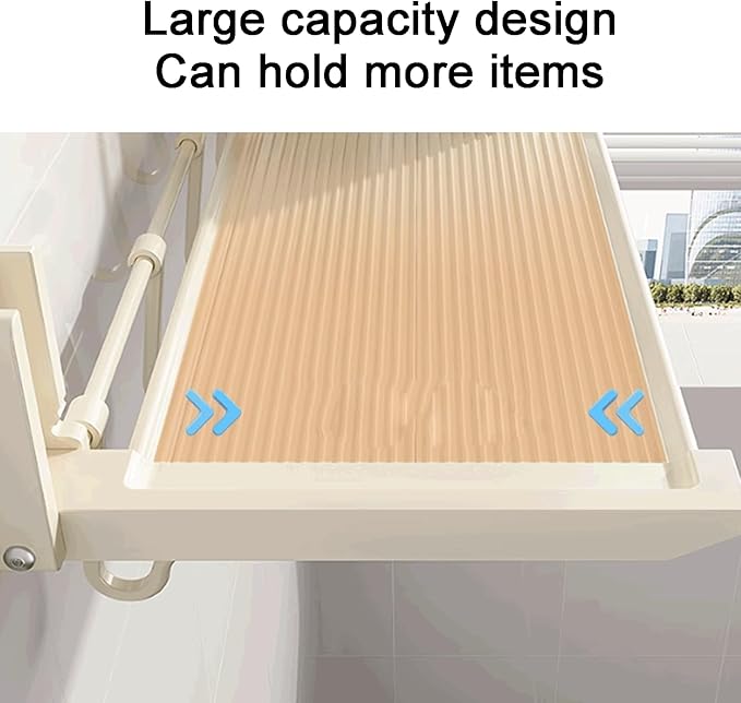 Removable Wall-Mounted Bathroom Shelves Aluminum Bathroom Shelves Removable Bathroom Shelves Foldable Bathroom Shelves Large Capacity