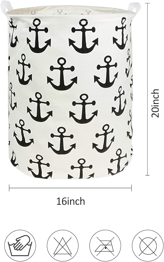 Collapsible Laundry Basket in Bedroom Waterproof Laundry Hamper in Bathroom Large Laundry Bag in College Dormitory Cloakroom Livingroom Nursery Organizer Toy Bin