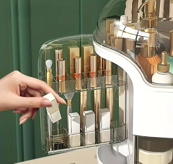 Makeup Organizer Countertop Egg Shape (Oval) Portable Vanity Cosmetics Makeup Brush Holder Beauty Organizers and Storage