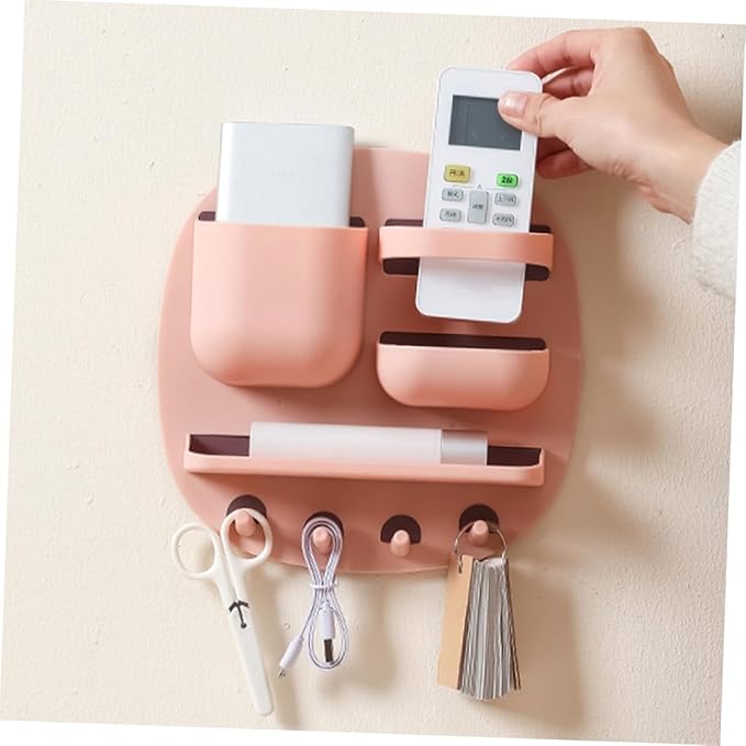Alipis Wall Mounted Bathroom Shelf Organizer Multi Function Storage Rack with Compartments Storage Tray Hooks Stylish Space Saving Design for Toiletries Reliable Materials
