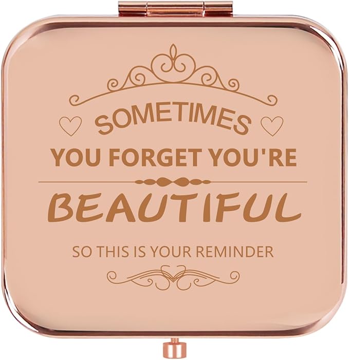 Personalized Gifts for Women Girls, Inspirational Compact Mirror, 2025 Graduation Gifts for Her, Unique Mothers Day Birthday Gift for Mom Wife Sister Daughter Niece Friend Granddaughter Grandma Aunt
