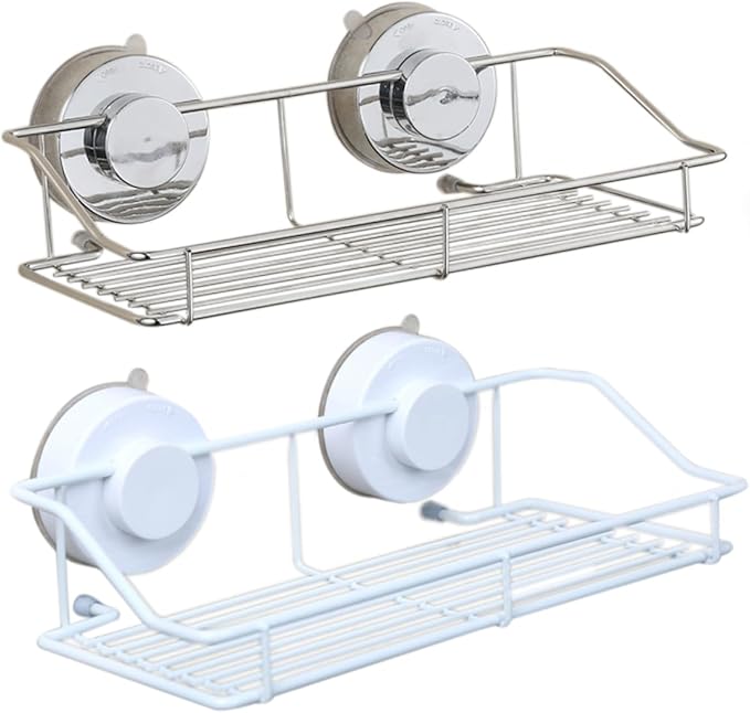 Cabilock Hanging Shelf for Bathroom Wall-Mounted Storage Rack Silver Organize Your Things No Adhesive