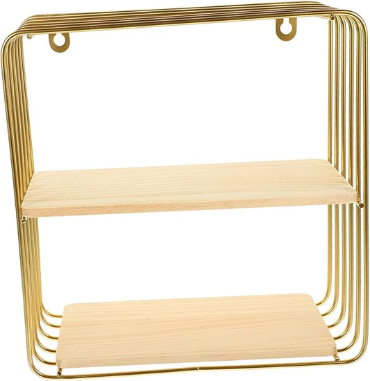 MAGICLULU Double Nail Bathroom Storage Rack Elegant Wall Shelf for Toiletries Kitchen and Cosmetic Organization Design for Use