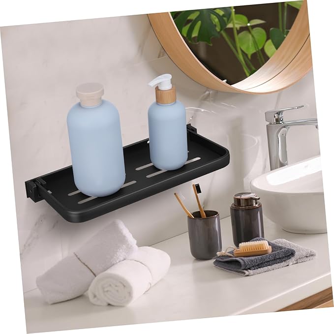 Zerodeko Countertop Extension Fold Down Folding Bathroom Shelf Metal Wall Mount