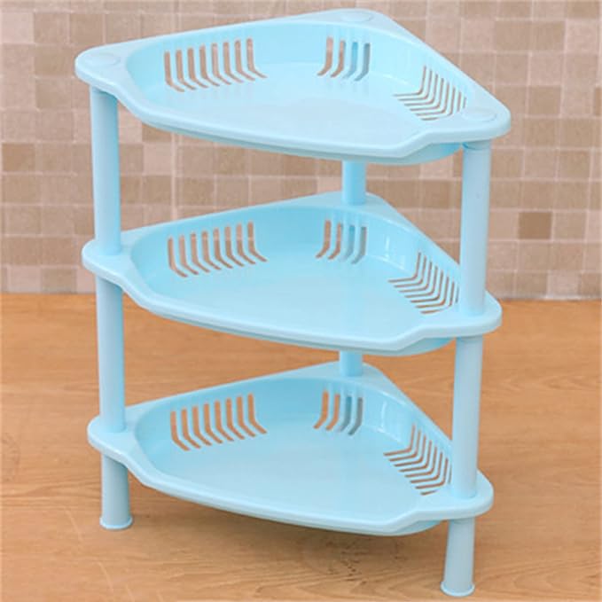 Zerodis 3 Tier Bathroom Shelf Organizer Tool Simple Assembly Multifunction Standing Rack Ideal for Bathroom Kitchen and Laundry Room Storage (#1)