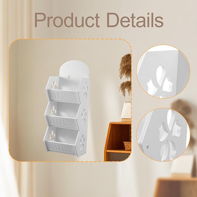 Wall Mounted Bathroom Shelf Makeup Container Storage Bin Kitchen Spice Shelf for Bedroom , three layer