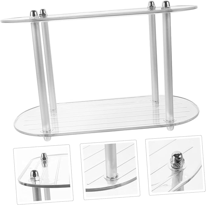 Detachable Rack for Desktop Simple Style Organizer for Toiletries Cosmetics and Home Supplies Space-Saving Display Shelf for Bathroom and Bedroom