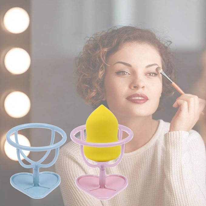 Beaupretty Makeup Sponge Holder Drying Rack - Elegant Plastic Storage Stand for Dresser Ideal for Makeup Tools