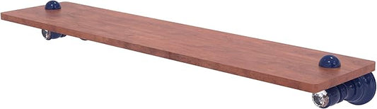 Allied Brass CC-1-22-IRW-MBL Carolina Crystal Collection 22 Inch Wood Shelf, Mediterranean Blue