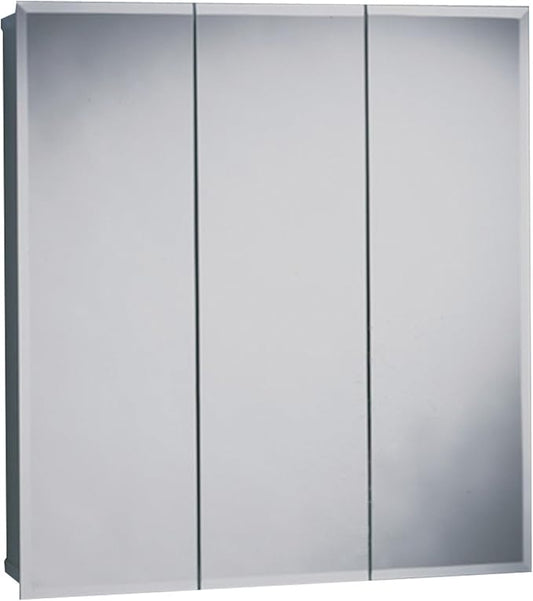 Zenith M24, Beveled Tri-View Medicine Cabinet, Frameless