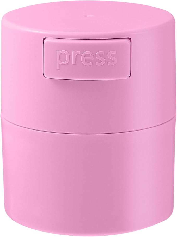 Storage Container Organizer for Sealed Case with Pressing Bottle Mouth Lightweight and Compact Design Pink