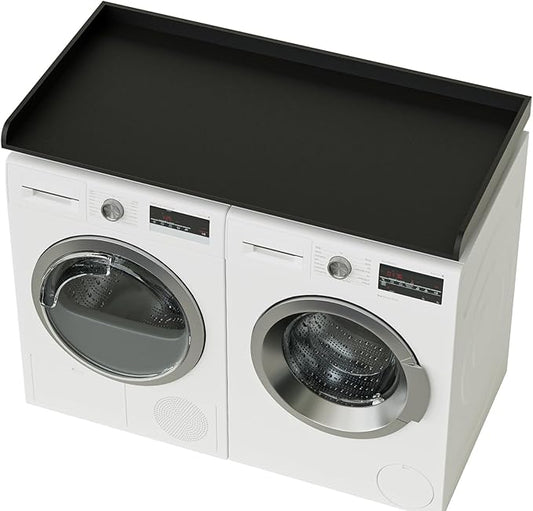 Washer Dryer Countertop, Laundry Room Organization and Storage, 27.6" x 54" Wood Laundry Countertop for Washer and Dryer, Black